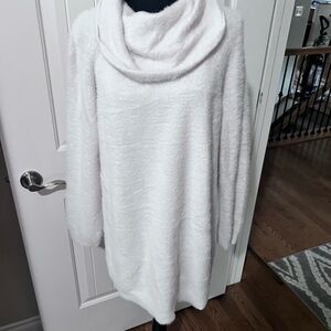 Lou & Grey Soft Cream Cowl Neck Sweater Dress / Tunic